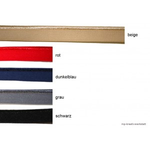 Besatzgummi 11mm breit  - Farbwahl - meterweise oder als günstige 25m-Packung bestellbar